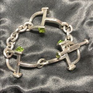 Sterling silver bit bracelet